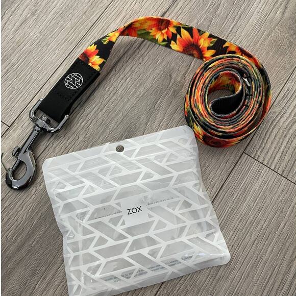 Zox Dog Leash - Radiate Positivity - Sunflower Orange 1" Wide Numbered 0233 - Picture 2 of 9